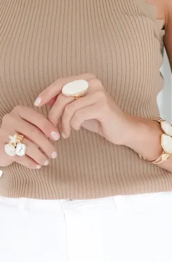 Mixed Brands - Oval ring 505 - White