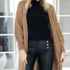 Mixed Brands - Oversized knit cardigan with pockets 1158 - Camel