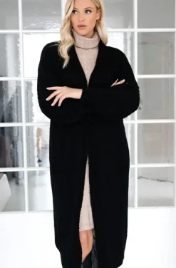 Mixed Brands - Oversized knit cardigan with pockets 1158 - Black