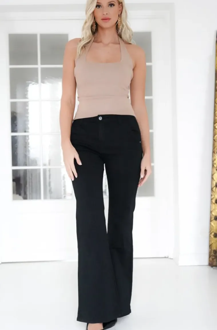 Mixed Brands - Pant Cotton Flare 8056 - Black