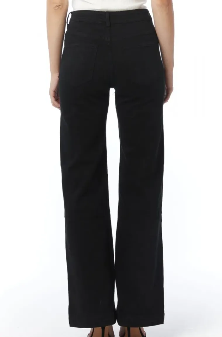 Mixed Brands - Pant cotton with buttons 8053 - Black