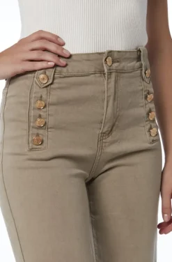Mixed Brands - Pant cotton with buttons 8053 - Beige
