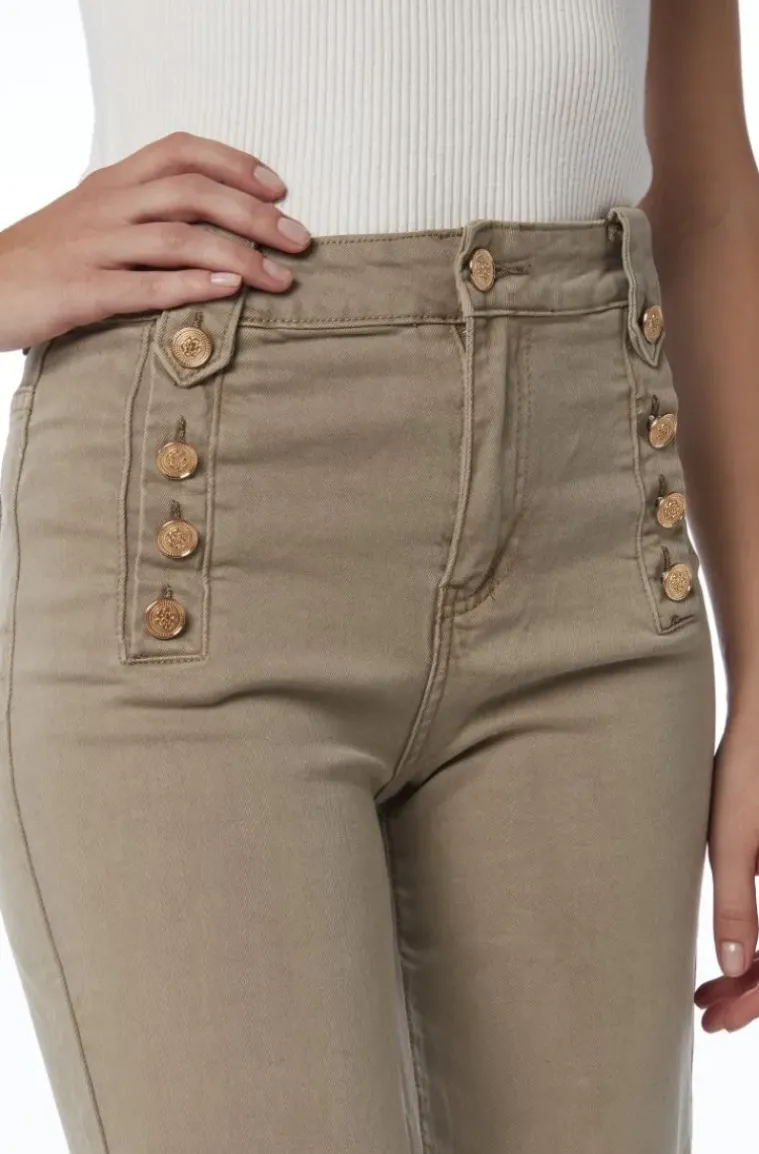 Mixed Brands - Pant cotton with buttons 8053 - Beige
