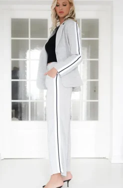 Mixed Brands - Pants with Stripes 06-3303 - Grey