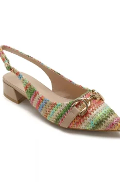 Mixed Brands - Pointy Toe Sling Back with buckle 1816 - Multi
