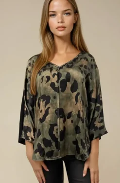 Mixed Brands - Polene Blouse 7889 - Khaki Leo