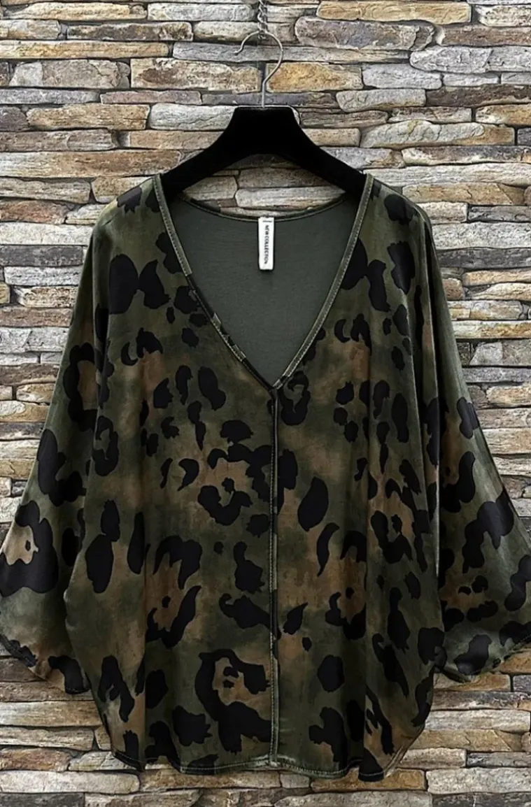 Mixed Brands - Polene Blouse 7889 - Khaki Leo