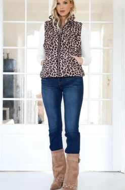 Mixed Brands - Quilted Vest 2363 - Beige Leo