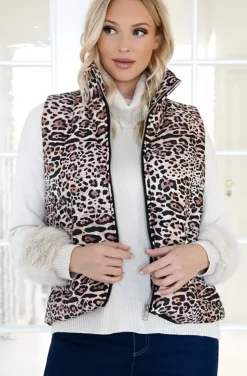 Mixed Brands - Quilted Vest 2363 - Camel Leo