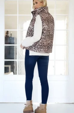Mixed Brands - Quilted Vest 2363 - Camel Leo