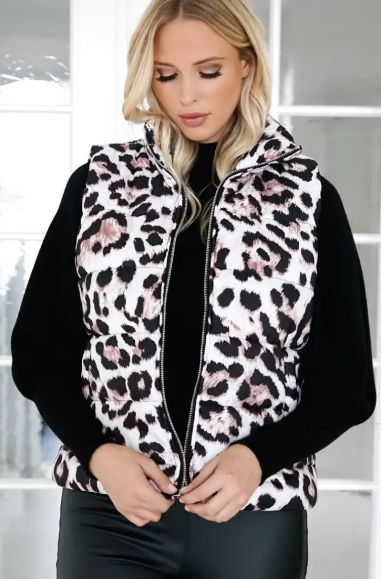 Mixed Brands - Quilted Vest 2363 - White Leo