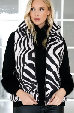 Mixed Brands - Quilted Vest 2363 - Zebra