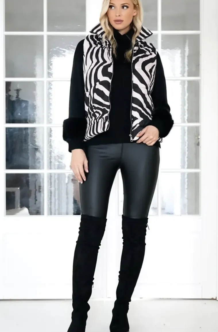 Mixed Brands - Quilted Vest 2363 - Zebra