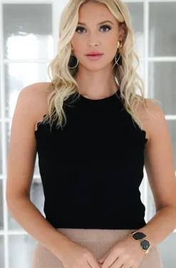 Mixed Brands - Ribbed tank top 8009 - Black