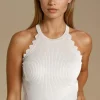 Mixed Brands - Ribbed tank top 8009 - Beige