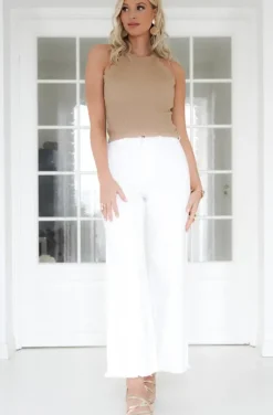 Mixed Brands - Ribbed tank top 8009 - Camel