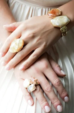 Mixed Brands - Ring Seashell Star 512 - Champagne
