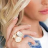 Mixed Brands - Ring Seashell Star 512 - White