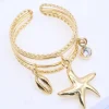 Mixed Brands - Ring three charms 233 - Gold
