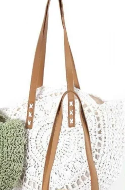 Mixed Brands - Round Crochet Bag 1349 - White