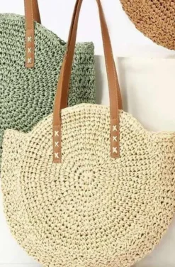 Mixed Brands - Round Straw bag 1350 - Natural