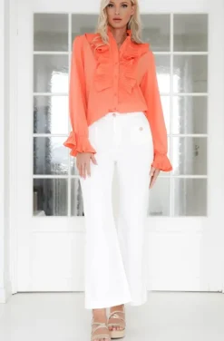 Mixed Brands - Ruffle Blouse 8497-2003 - Orange Light