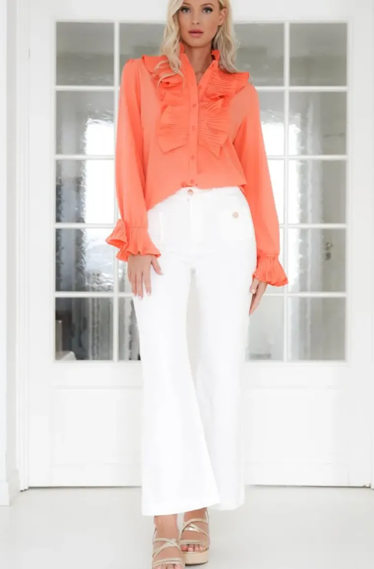 Mixed Brands - Ruffle Blouse 8497-2003 - Orange Light