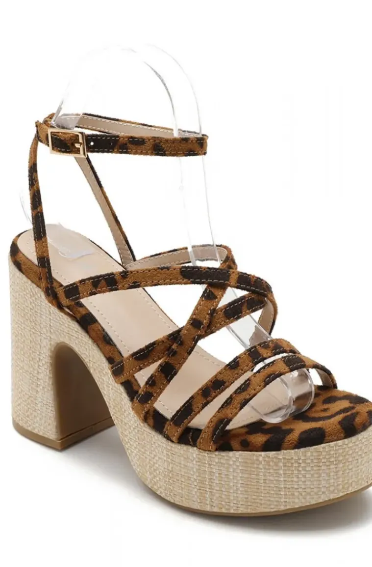 Mixed Brands - Sandal with heel H8-922 - Leopard