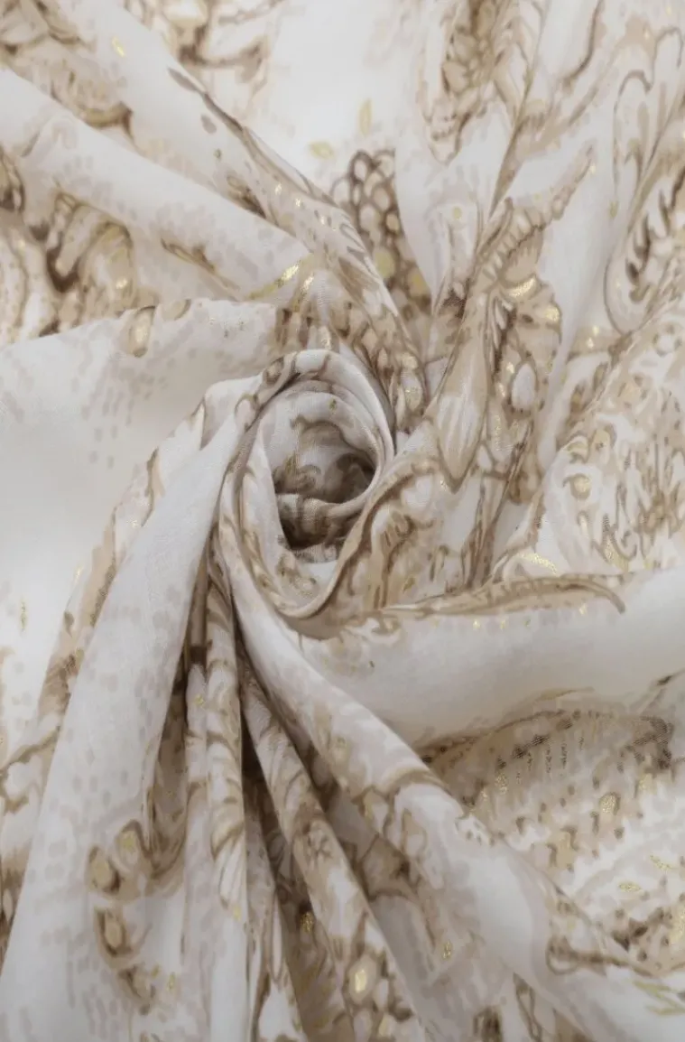 Mixed Brands - Scarf Elegant Print 0929 - Taupe