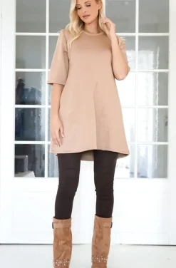 Mixed Brands - Scuba Dress 3276 - Beige