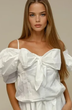 Mixed Brands - Shirt with Bow 34633 - White