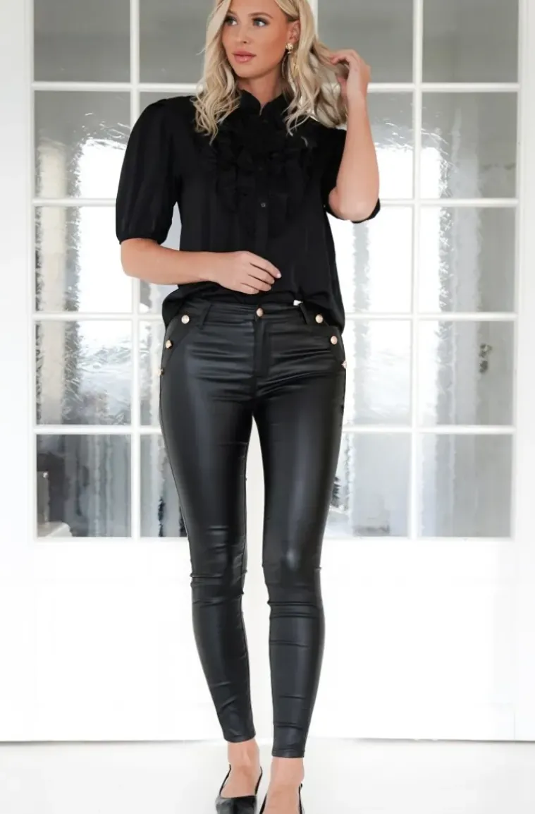 Mixed Brands - Short sleeve blouse 9604 - Black