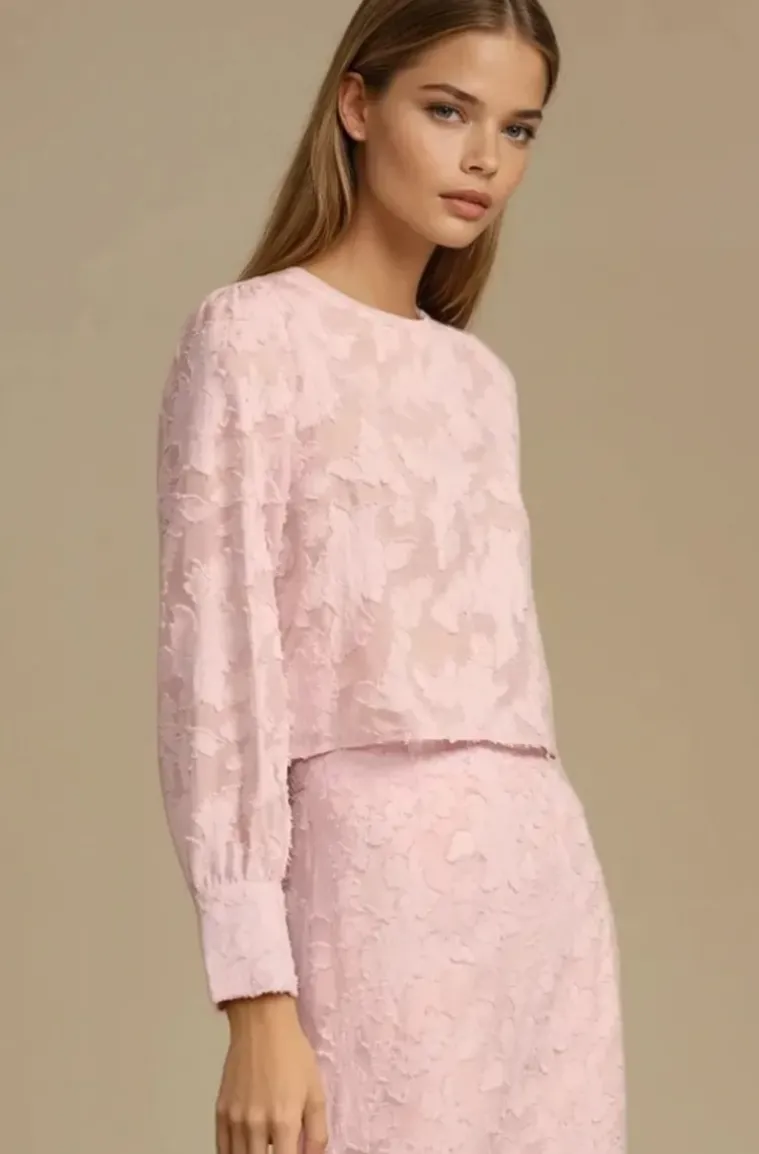 Mixed Brands - Skirt with slit 1702 - Pink
