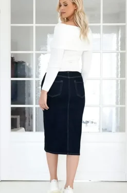 Mixed Brands - Skirt with Buttons - Denim