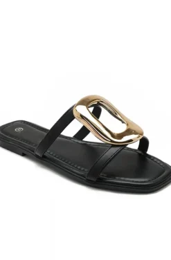 Mixed Brands - Sliders with buckle SS-283 - Black