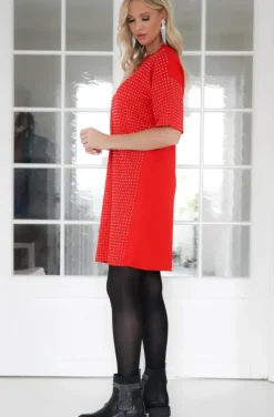 Mixed Brands - Studded Dress 8065 - Red