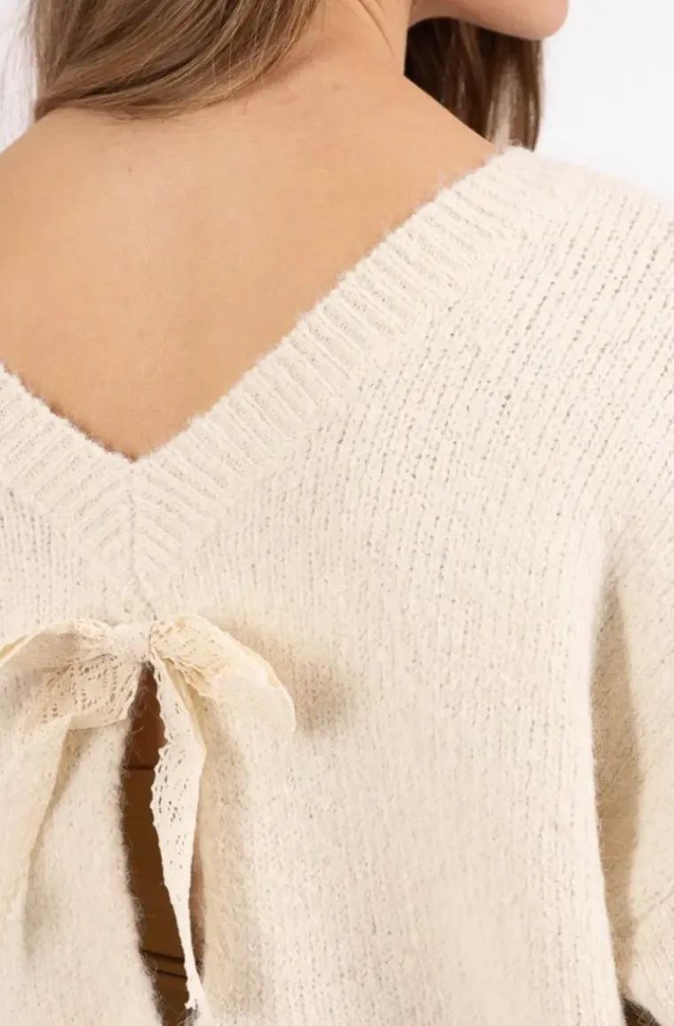Mixed Brands - Sweater Bows Back 2413-2052 - Light Apricot