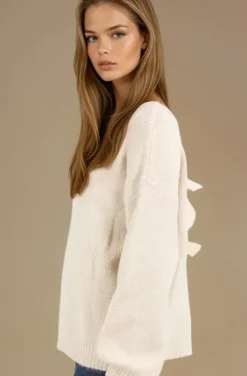 Mixed Brands - Sweater Bows Back 2413-2052 - Light Apricot