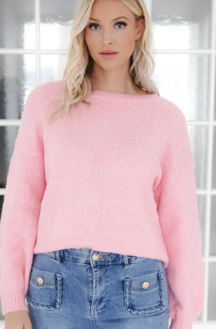 Mixed Brands - Sweater Bows Back 2413-2052 - Pink