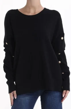 Mixed Brands - Sweater with buttons 8026 - Black
