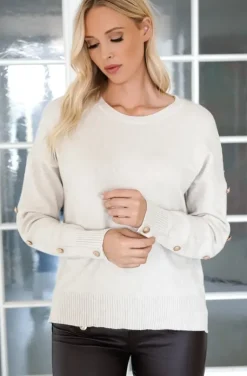Mixed Brands - Sweater with buttons 8026 - Beige