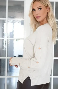 Mixed Brands - Sweater with buttons 8026 - Beige