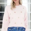 Mixed Brands - Sweater with hearts 3020 - Pink