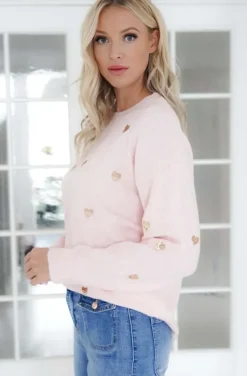 Mixed Brands - Sweater with hearts 3020 - Pink