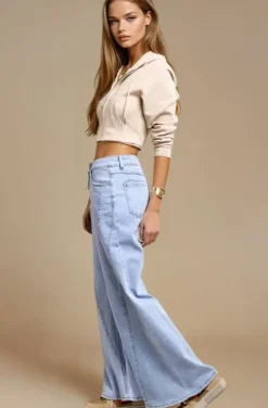 Mixed Brands - Trendy wide jeans 2771 - Light Blue
