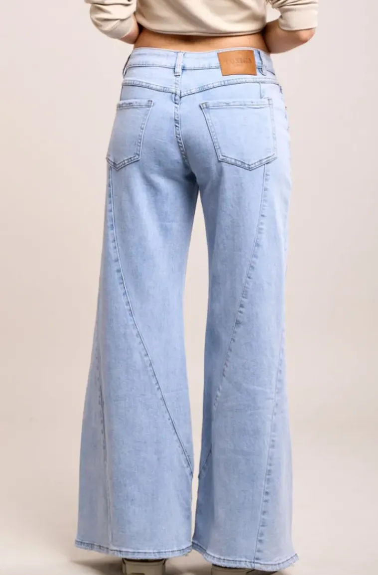 Mixed Brands - Trendy wide jeans 2771 - Light Blue