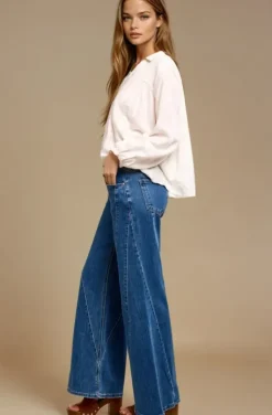 Mixed Brands - Trendy wide jeans 2771 - Blue
