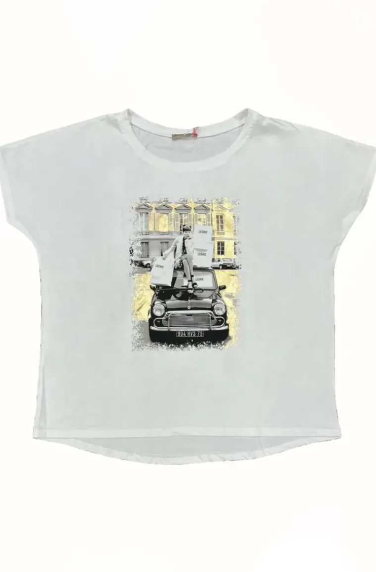 Mixed Brands - Tshirt car le chic 3659 - White
