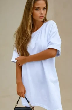 Mixed Brands - Tshirt dress 2111 - white