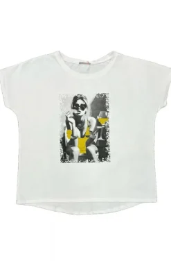 Mixed Brands - Tshirt Woman wine 3662 - White